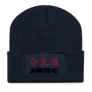 Aïkido - Art Martial - Aïkidoka - Beanie recyclé à patch - bleu marine - Devant