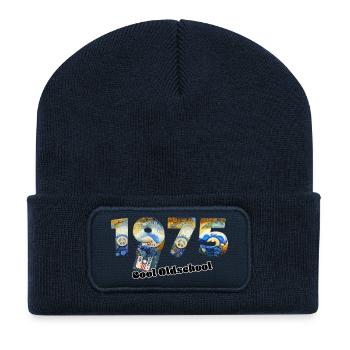 1975 Vintage Retro – Cassette – Cool Olds - Recycled Patch Beanie - french navy - Front