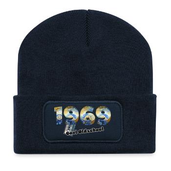 1969 Jahrgang Retro Vintage – Kassette – Cool Olds - Recycelte Patch Beanie - French Navy - Vorne