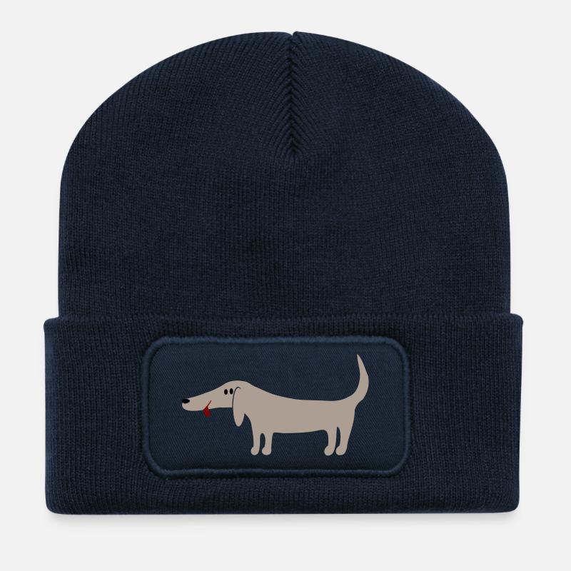 Dackel - Recycelte Patch Beanie - French Navy