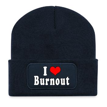 I Love Burnout - Recycled Patch Beanie - french navy - Front