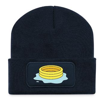 Planschbecken mit Pfütze / Leaky Paddling Pool - Recycelte Patch Beanie - French Navy - Vorne