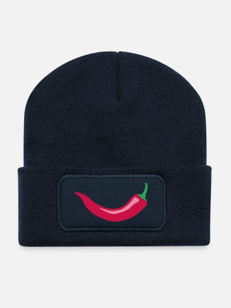 Red Chili Smile - Recycelte Patch Beanie - French Navy