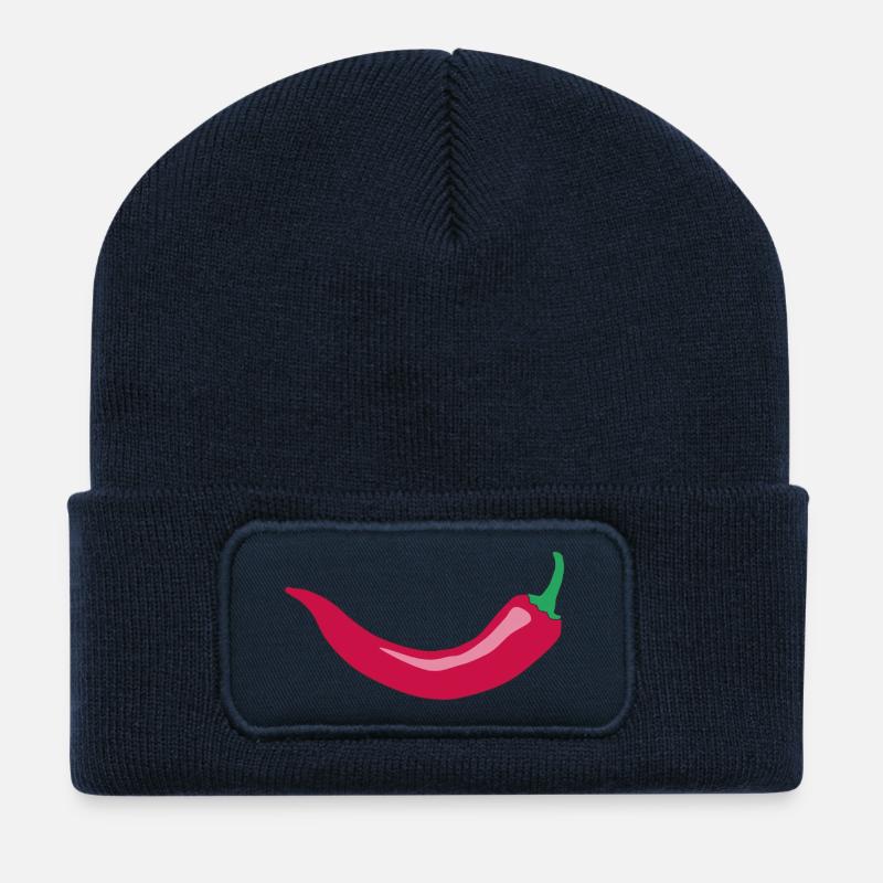 Red Chili Smile - Recycelte Patch Beanie - French Navy