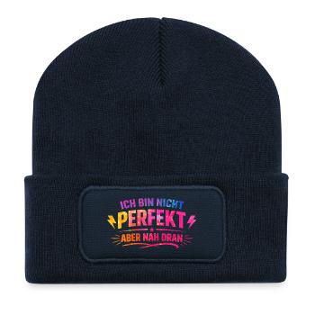 I'm not perfectly close - Recycled Patch Beanie - french navy - Front