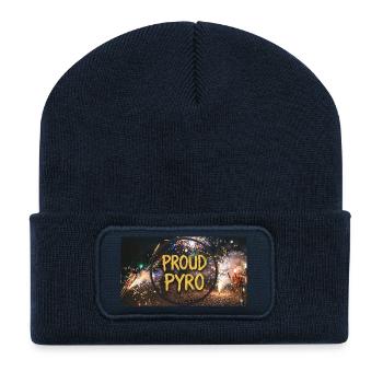 Fier de Pyro ! - Beanie recyclé à patch - bleu marine - Devant