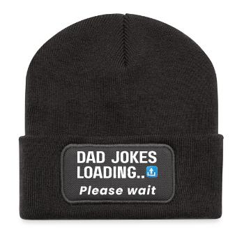 Dad Jokes Loading, please wait t-shirt - Recycled Patch Beanie - dark grey - Front