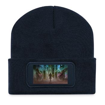 Dark alley with creatures - Recycled Patch Beanie - french navy - Front
