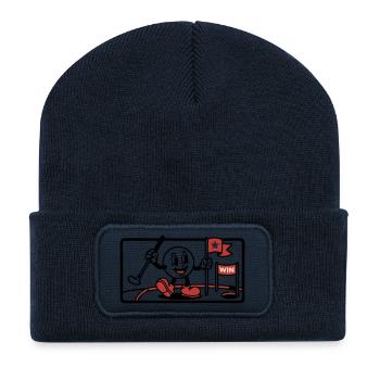 Minigolf Retro Cartoon Golfball JGA Team - Recycelte Patch Beanie - French Navy - Vorne
