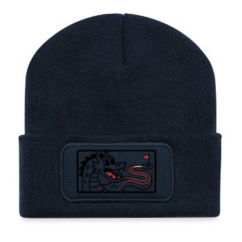 Minigolf Retro Cartoon Golfball JGA Team - Recycelte Patch Beanie - French Navy - Vorne
