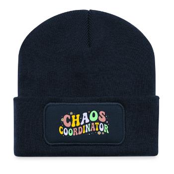 Chaos Coordinator - Retro Saying - Recycled Patch Beanie - french navy - Front