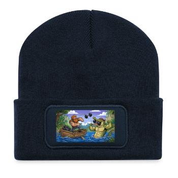SAILOR VS CROCODILE - Recycled Patch Beanie - french navy - Front