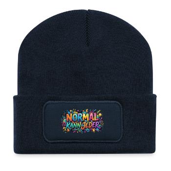 Normal can be any graffiti motif - Recycled Patch Beanie - french navy - Front