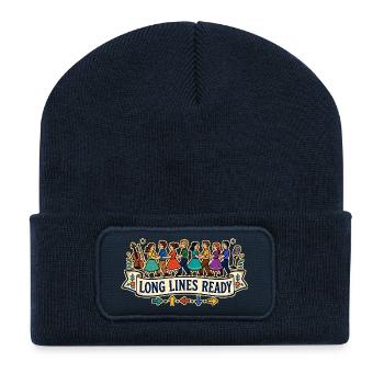 LONGUES FILES PRÊTES - Beanie recyclé à patch - bleu marine - Devant
