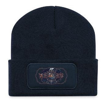 Boussole Nordstern Mythos - Beanie recyclé à patch - bleu marine - Devant
