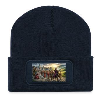 Hamelins verlorene Kinder Das Märchen des Rattenfängers - Recycelte Patch Beanie - French Navy - Vorne