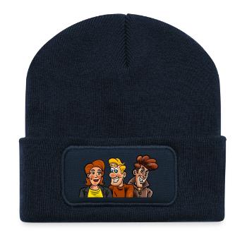 Zeichentrickfiguren - Recycelte Patch Beanie - French Navy - Vorne