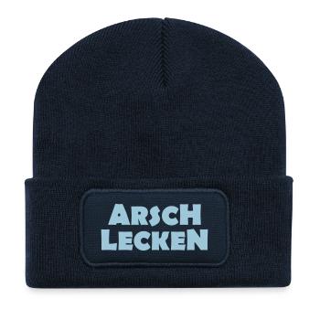 ARSCH LECKEN - Recycelte Patch Beanie - French Navy - Vorne