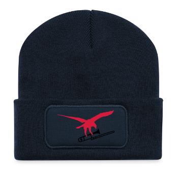 eagle trombone - Beanie recyclé à patch - bleu marine - Devant