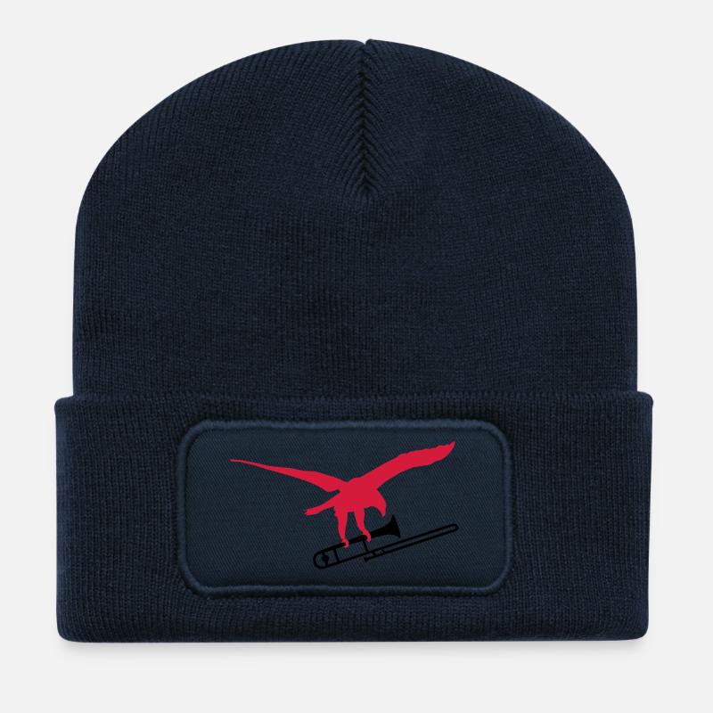eagle trombone - Recycelte Patch Beanie - French Navy