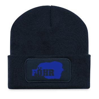 Föhr (ID: 002006) - Recycelte Patch Beanie - French Navy - Vorne