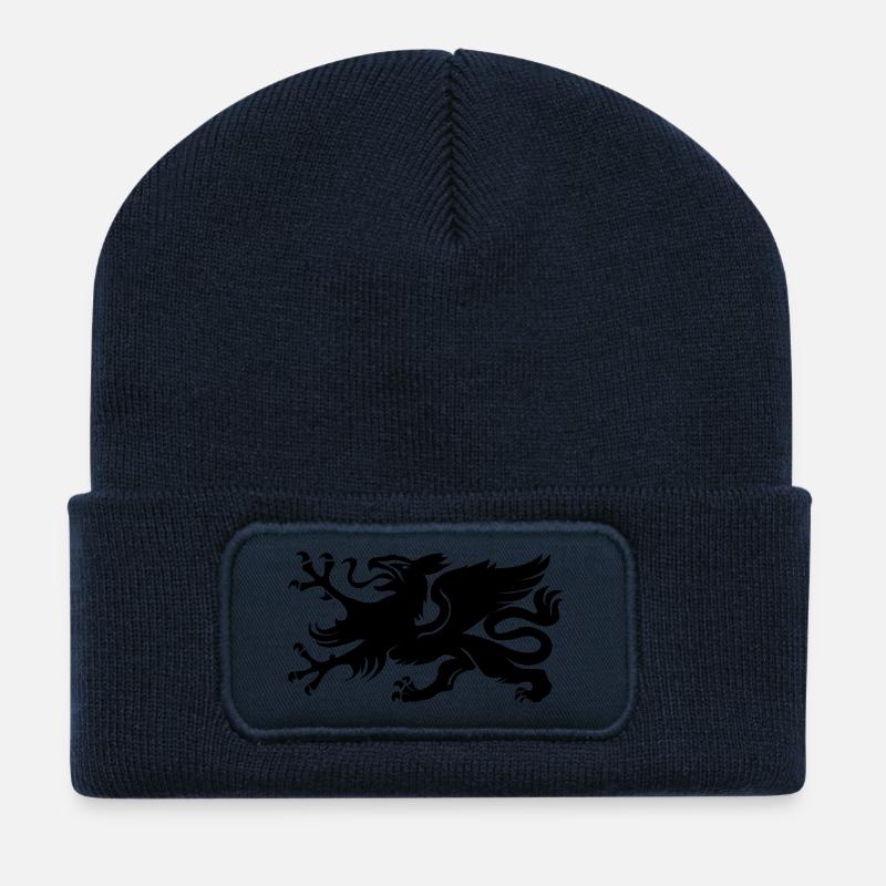 Wappen Rostock Greif - Recycelte Patch Beanie - French Navy