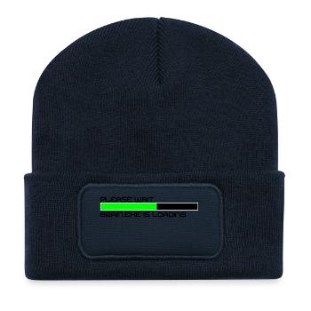 Brain.EXE - Recycelte Patch Beanie - French Navy - Vorne