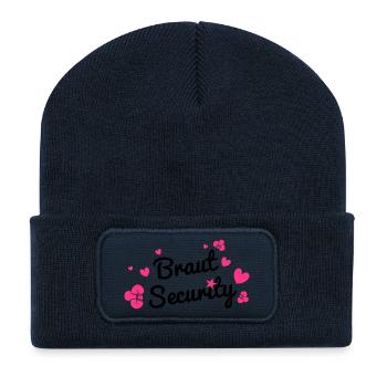 Braut Security - Recycelte Patch Beanie - French Navy - Vorne