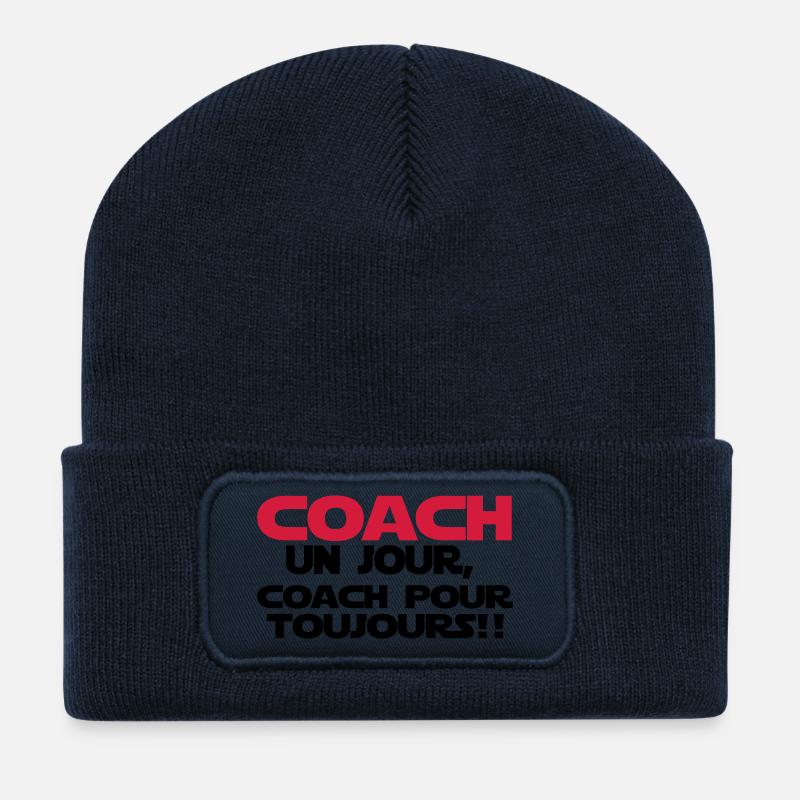coach un jour - Beanie recyclé à patch - bleu marine