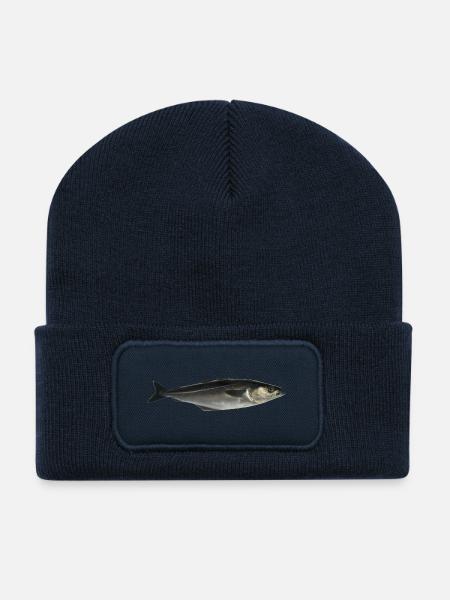 Fisch Pollack - Recycelte Patch Beanie - French Navy