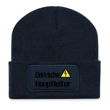 hauptleiter - Recycelte Patch Beanie - French Navy - Vorne