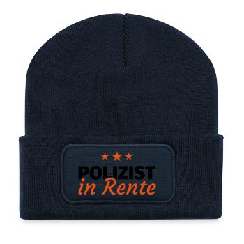 Polizist Rente - Recycelte Patch Beanie - French Navy - Vorne