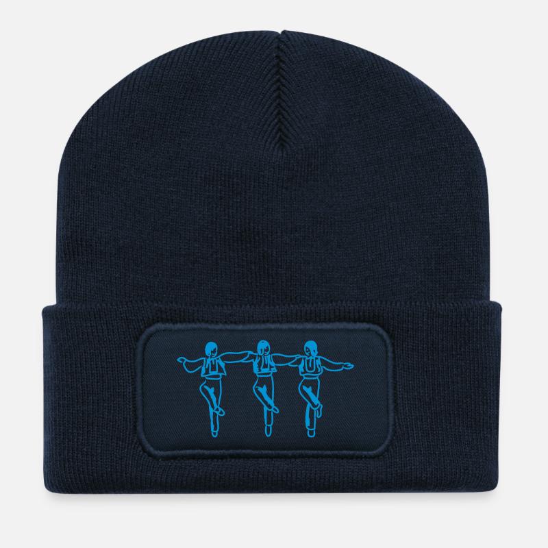 Sirtaki - grec danse - Beanie recyclé à patch - bleu marine