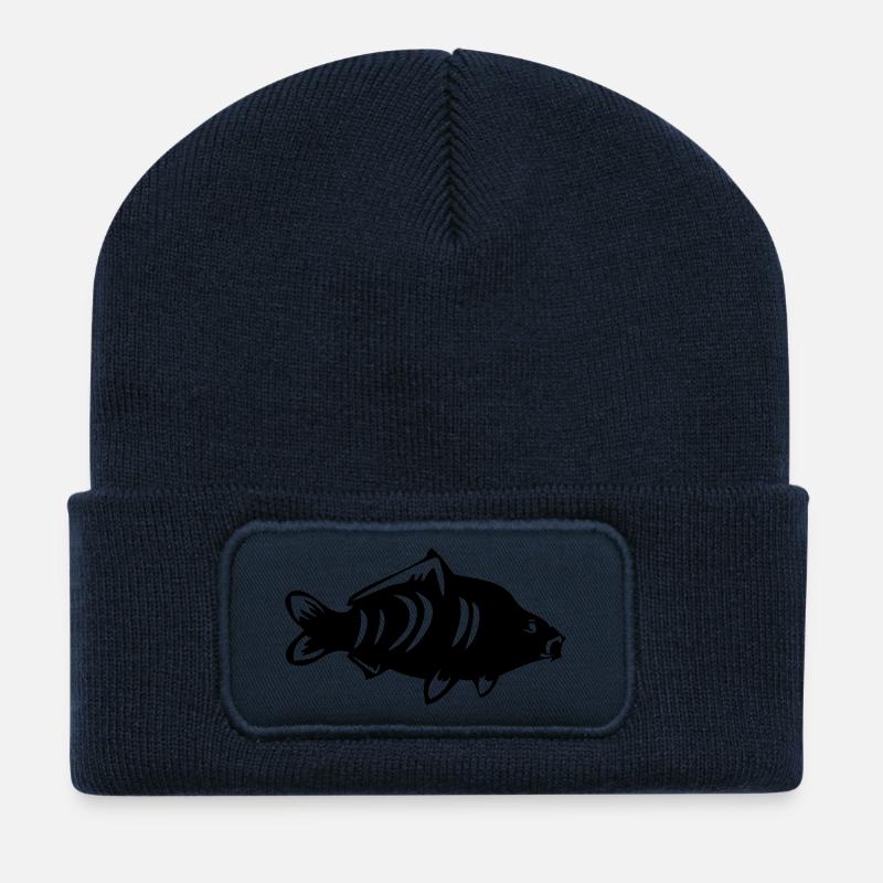 Carpe - Beanie recyclé à patch - bleu marine