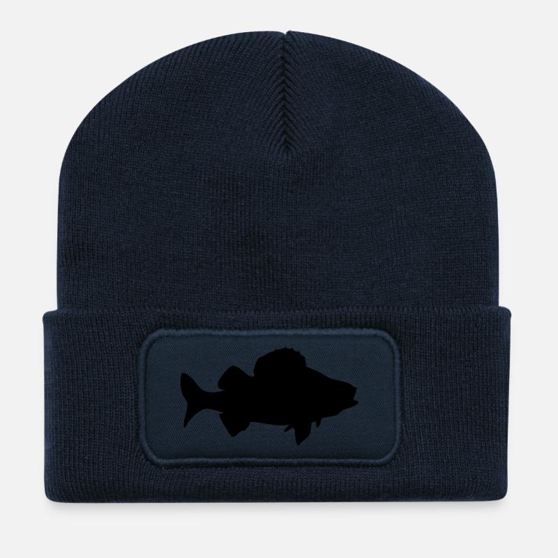 Perche - Beanie recyclé à patch - bleu marine