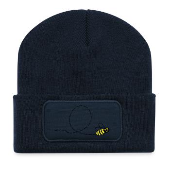 Flotte Biene - Recycelte Patch Beanie - French Navy - Vorne