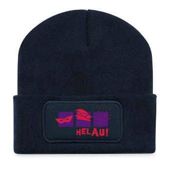 Carnaval icônes - Beanie recyclé à patch - bleu marine - Devant