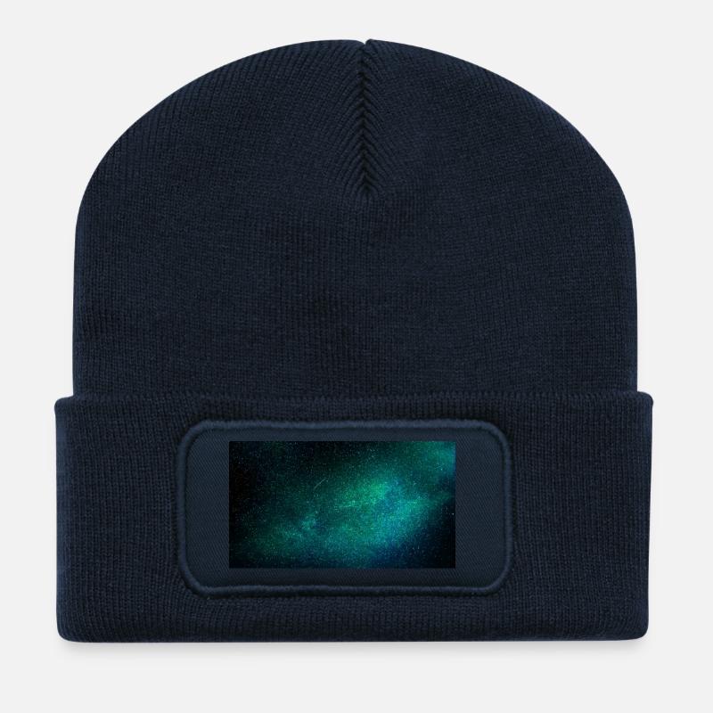 Sternenhimmel Türkis - Recycelte Patch Beanie - French Navy