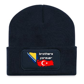 Bosnia & Turkey - Recycled Patch Beanie - french navy - Front