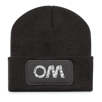 Om - Recycled Patch Beanie - dark grey - Front
