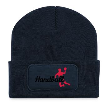 Handball - Beanie recyclé à patch - bleu marine - Devant