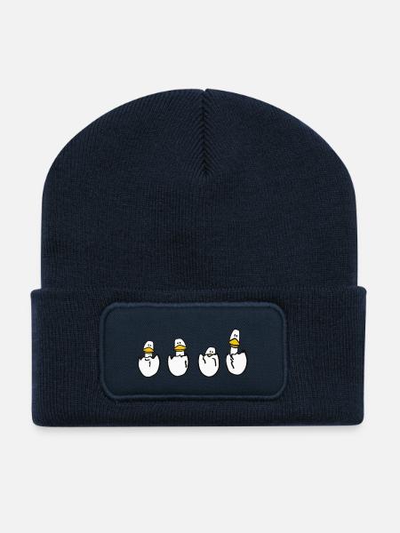 Ducks made of egg - Recycled Patch Beanie - french navy