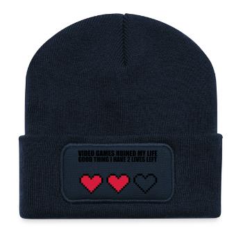 Extra Lives - Recycelte Patch Beanie - French Navy - Vorne