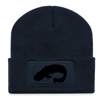 Poisson-chat - Beanie recyclé à patch - bleu marine - Devant