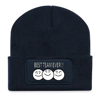 Best team ever !! - Recycled Patch Beanie - french navy - Front