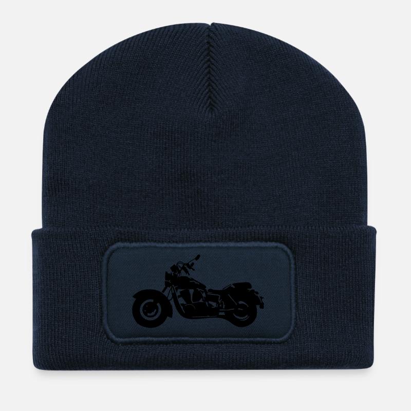 motorrad_bike - Recycelte Patch Beanie - French Navy