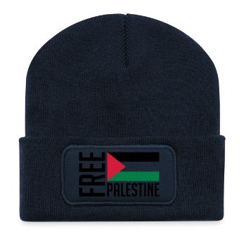 free_palestine_pa3 - Recycelte Patch Beanie - French Navy - Vorne