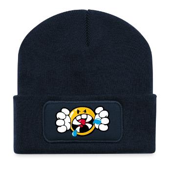 Smiley Anger Vicious - Recycled Patch Beanie - french navy - Front