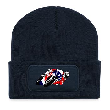 MotoGP - Superbike - Recycelte Patch Beanie - French Navy - Vorne
