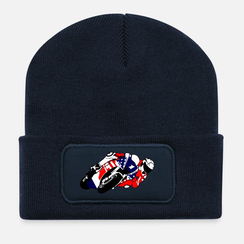 MotoGP - Superbike - Recycelte Patch Beanie - French Navy